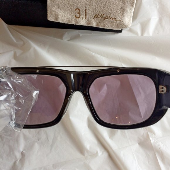 3.1 Phillip Lim "RYDER" tall arm violet tinted lens hybrid aviator sunglasses - Picture 6 of 8